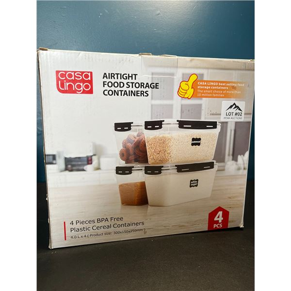 Lot of Casa Lingo Airtight Food Storage Containers - 4 PCS