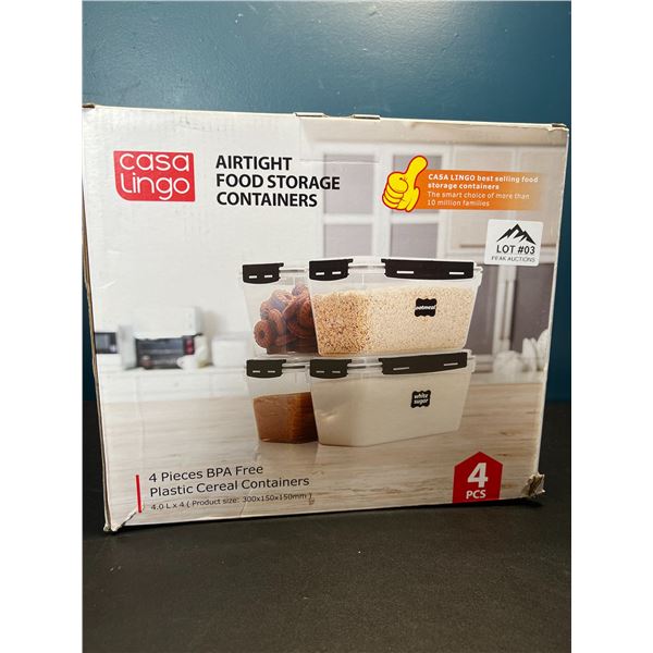 Lot of Casa Lingo Airtight Food Storage Containers - 4 PCS
