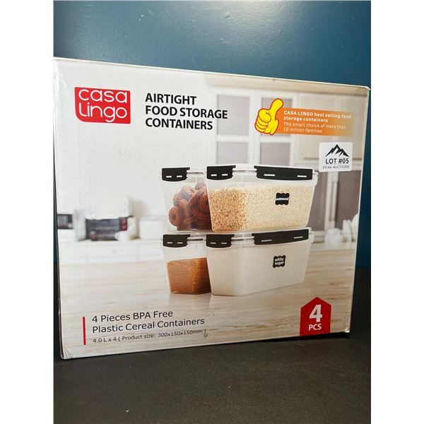 Lot of Casa Lingo Airtight Food Storage Containers - 4 PCS