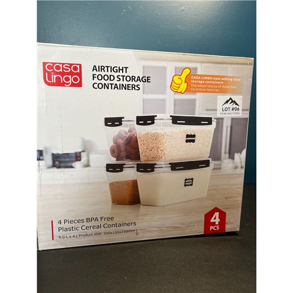 Lot of Casa Lingo Airtight Food Storage Containers - 4 PCS