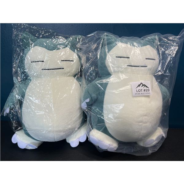 Lot of 2 Snorlax Pokemon Plushies - 12inch