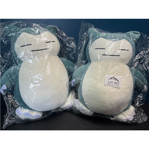 Lot of 2 Snorlax Pokemon Plushies - 12inch