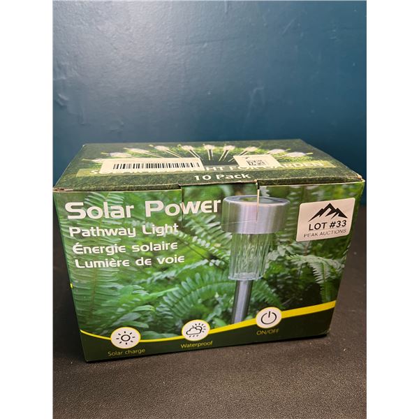 Lot of Solar Powered Pathway Lawn/Garden Lights - 10Pack