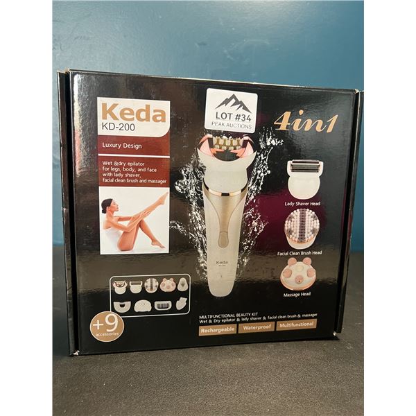 Lot of 1 Keda KD-200 Wet & Dry Epilator Device