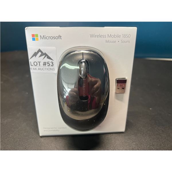 Lot of 1 Microsoft Wireless Mobile 1850 Mouse