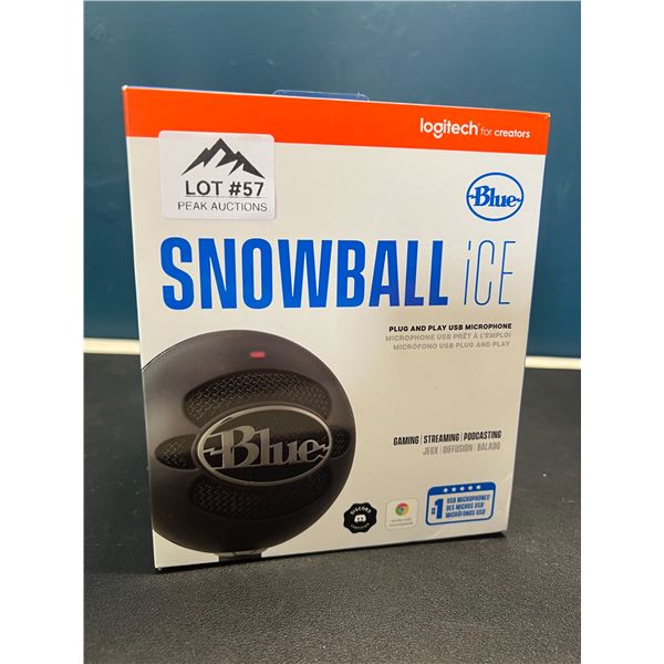 Lot of 1 Logitech Blue Snowball Ice Plug&Play Microphone