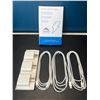 Image 1 : Lot of 3 Premium Fast-Charge Cables for Apple Devices - 3 Pack of Blocks/Cords