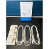 Image 1 : Lot of 3 Premium Fast-Charge Cables for Apple Devices - 3 Pack of Blocks/Cords