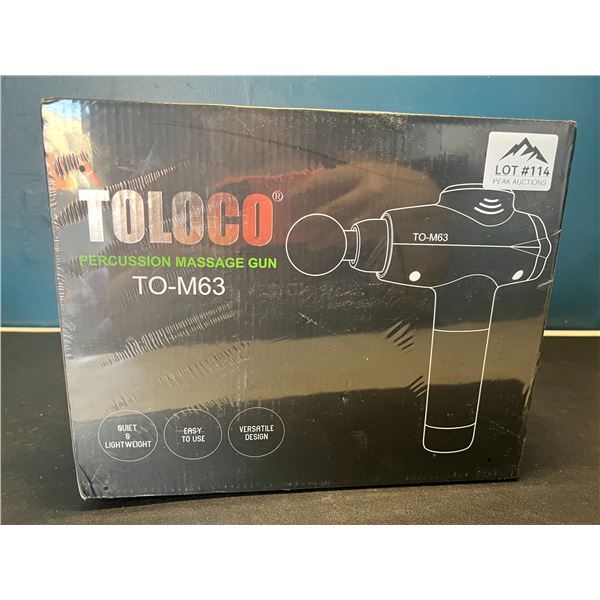 Lot of 1 Toloco Percussion Deep-Tissue Massage Gun - Brand New Sealed!