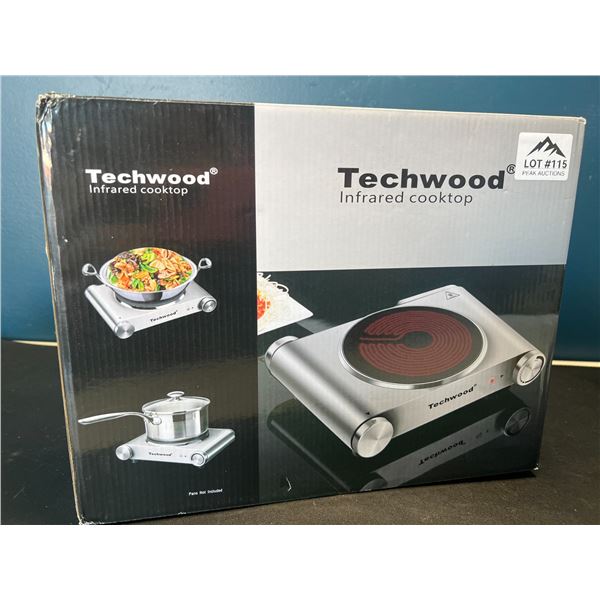 Lot of 1 Techqwood Infrared Cooktop/Portable Burner