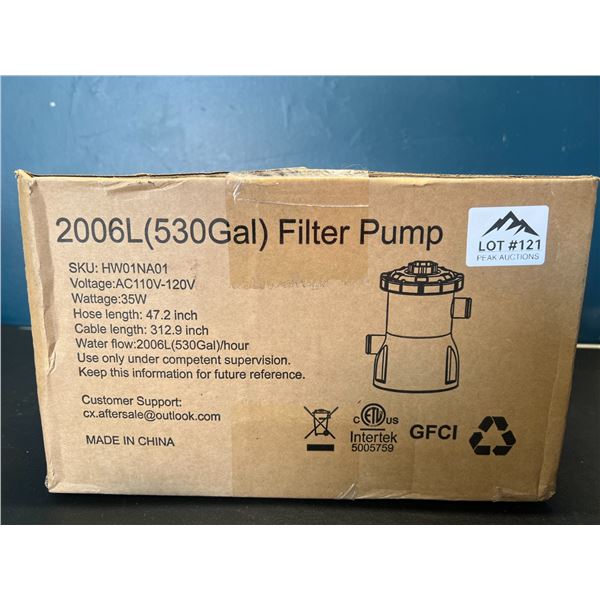 Lot of 1 2006L (530Gal) Filter Pump