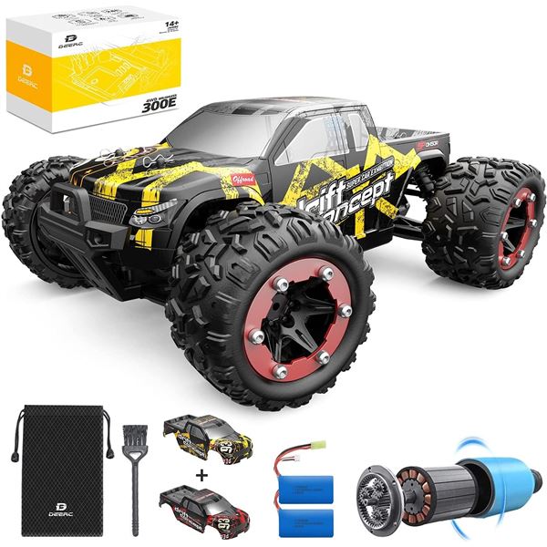 Lot of 1 DEERC 4WD Brushless Motor 300E Remote Control Full Scale High-Speed RC Car - BRAND NEW!