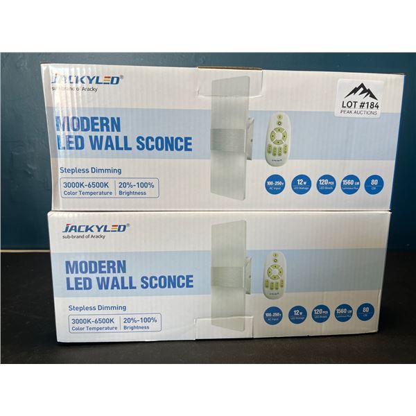 Lot of 2 Modern LED Wall Sconce Lights