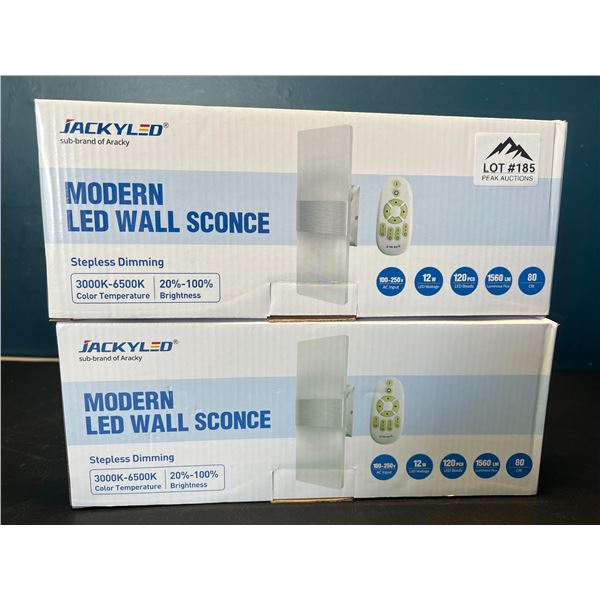Lot of 2 Modern LED Wall Sconce Lights