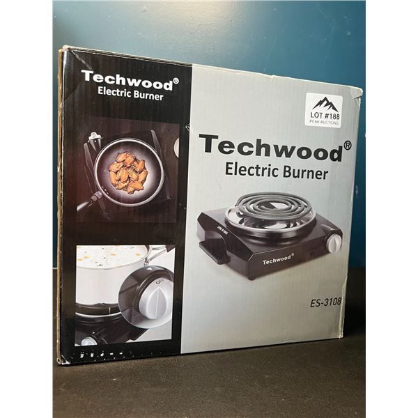 Lot of 1 Techwood Electric Portable Burner/Cooktop