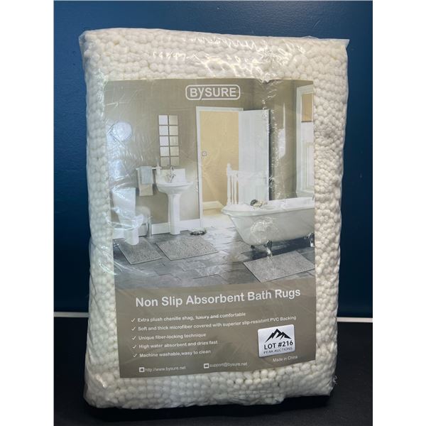 Lot of Non-Slip Absorbent Shaggy Bath Rugs