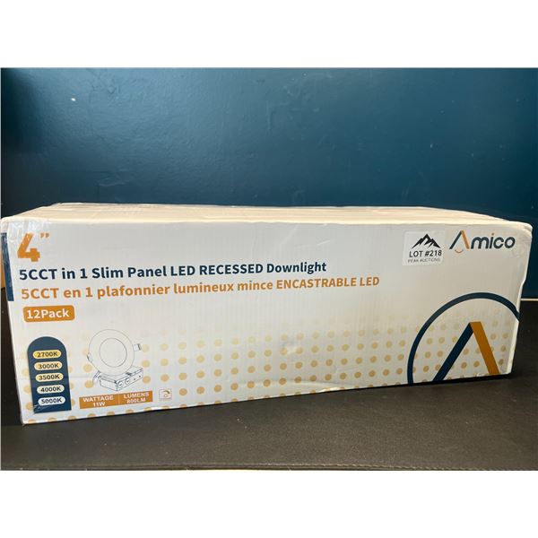 Lot of 4" Slim Panel LED Recessed Downlights - 12pack