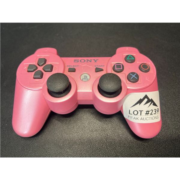 Lot of 1 Pink Sony Wireless Controller for Playstation - Used
