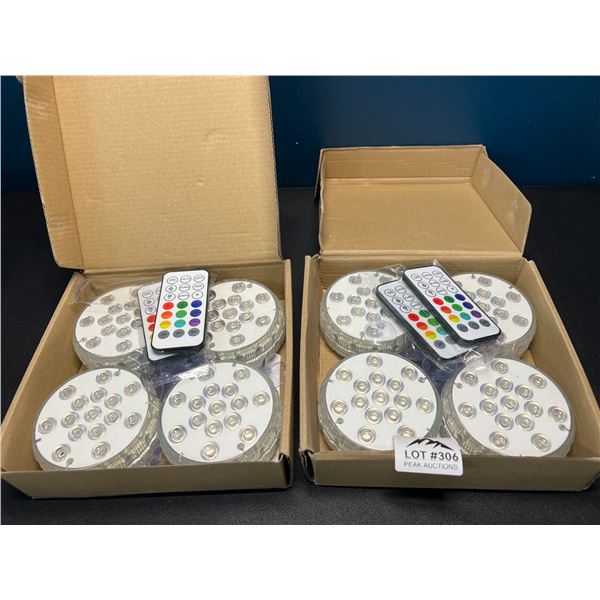 Lot of 2 Multi-Packs of Pool/Pond Lights w/ Remote Control
