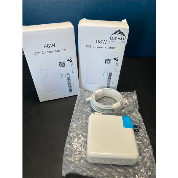 Lot of 2 98W USB-C Power Adapters