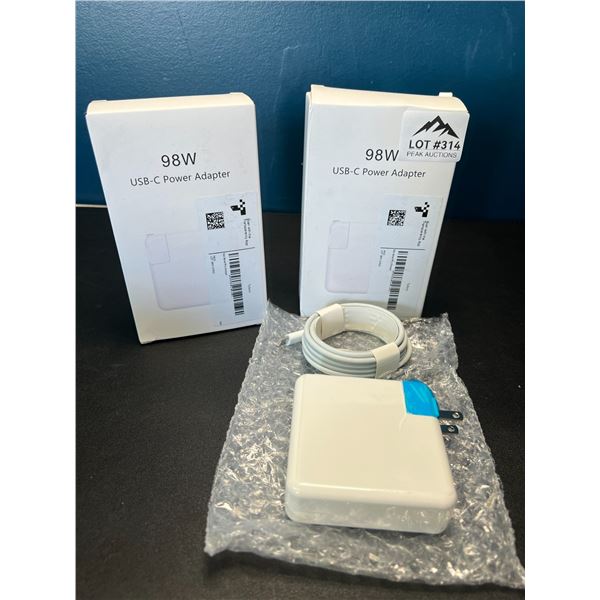 Lot of 2 98W USB-C Power Adapters