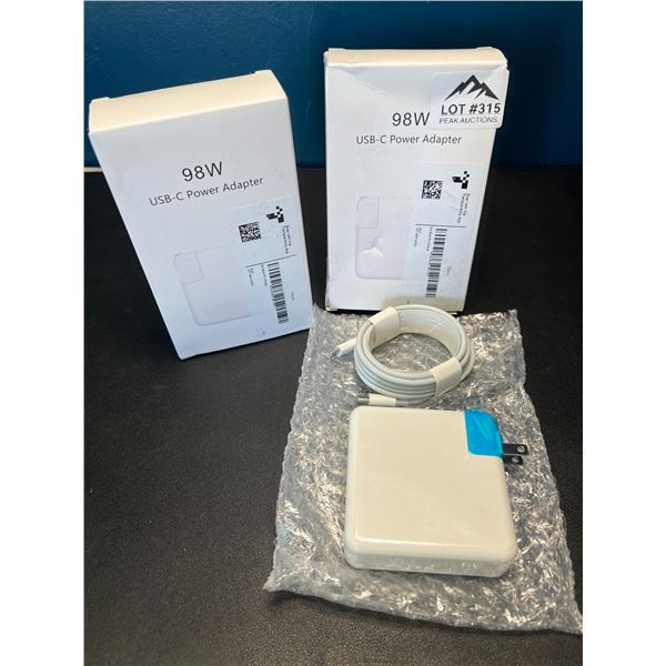 Lot of 2 98W USB-C Power Adapters