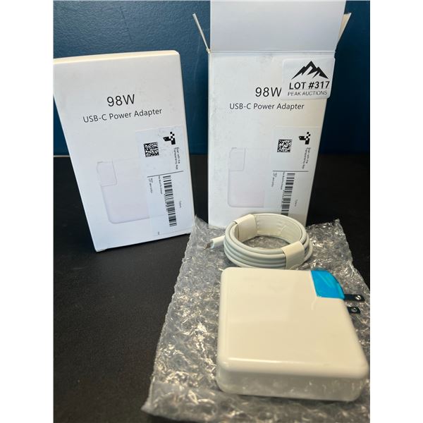 Lot of 2 98W USB-C Power Adapters