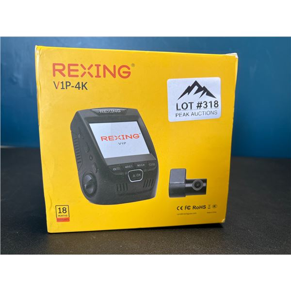 Lot of 1 Rexing V1P-4K Dual Front & Rear Dash Camera