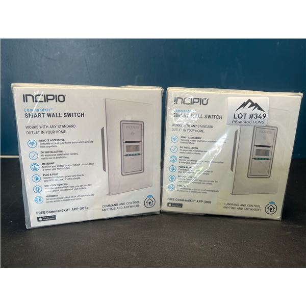 Lot of 2 Incipio CommandKit Small Wall Switches w/ App Control