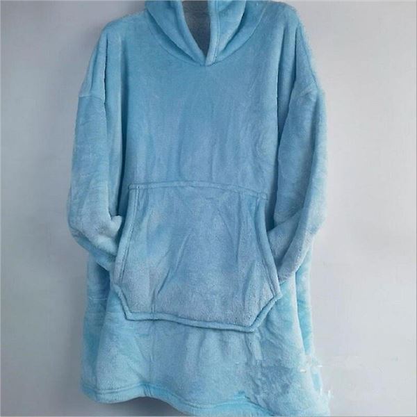 Lot of 1 Over-Sized Wearable Hoodie Blanket for Adults - Blue