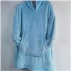 Image 1 : Lot of 1 Over-Sized Wearable Hoodie Blanket for Adults - Blue