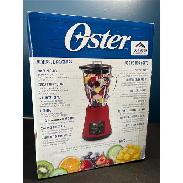 Lot of 1 Oster Simple Blend 700 Watts Kitchen Blender - Red