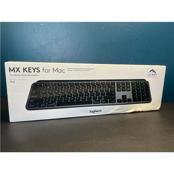 Lot of 1 Logitech MX Keys for Mac Advanced Wireless Illuminated Keyboard
