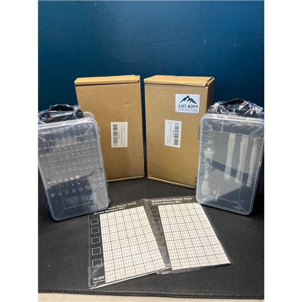 Lot of 2 Precision Screwdriver Tool Sets - 112 PCS each - Gray