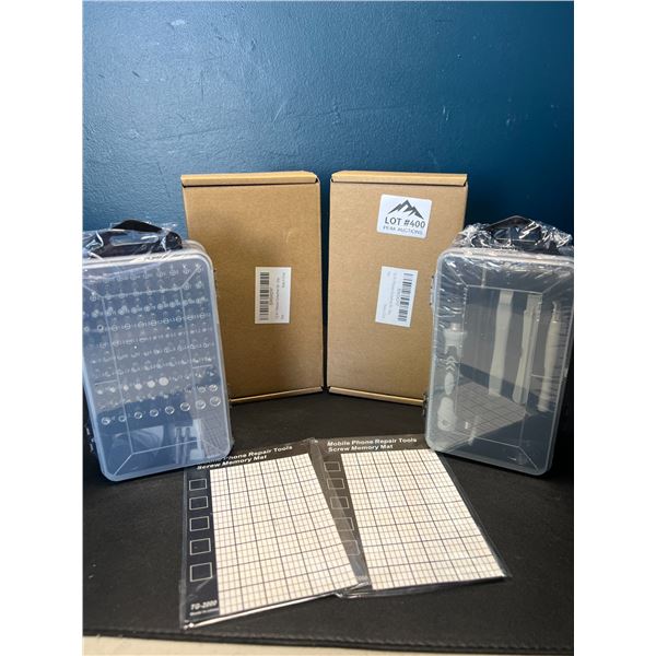 Lot of 2 Precision Screwdriver Tool Sets - 112 PCS each - Gray