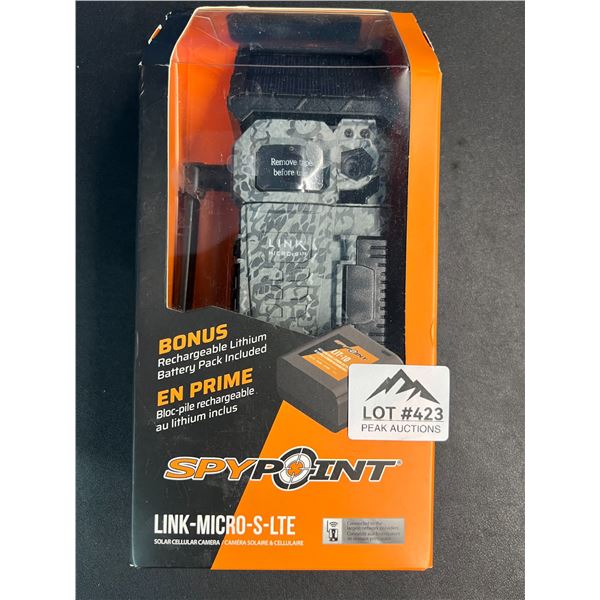 Lot of 1 SpyPoint Link Micro S LTE Solar Trail Cam