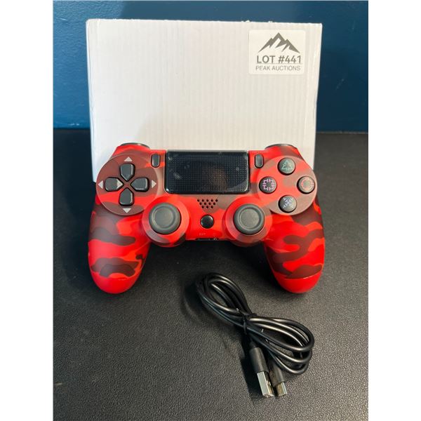 Lot of 1 Playstation 4 Controller - Red Tiger