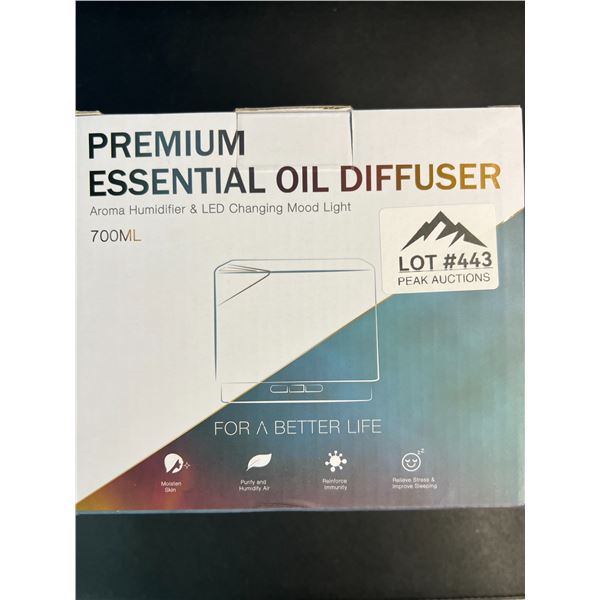 Lot of 1 Premium Essential Oil Diffuser - 700ML Capacity