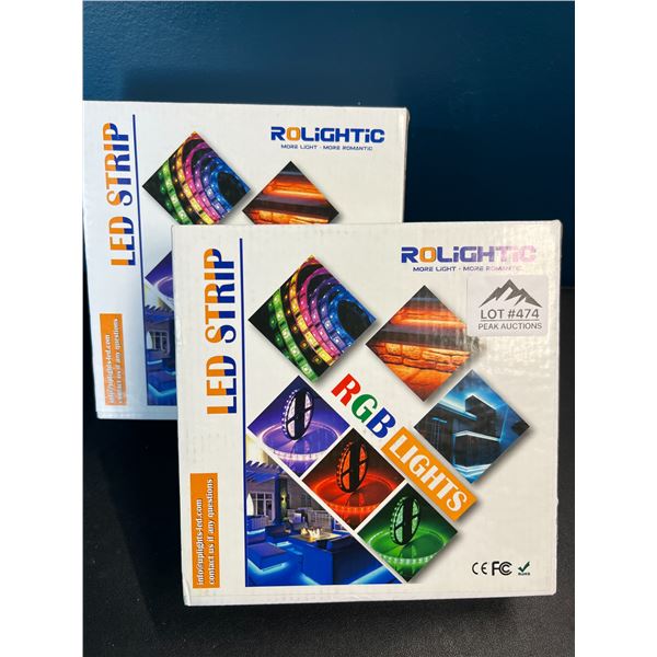 Lot of 2 Rolightic RGB Light Strips - 32.8' FEET EACH!