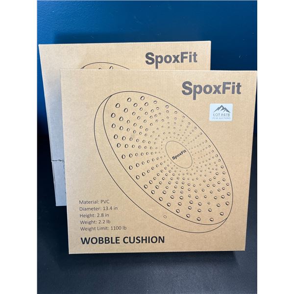Lot of 2 SpoxFit Wobble Cushions - Physio or Exercise