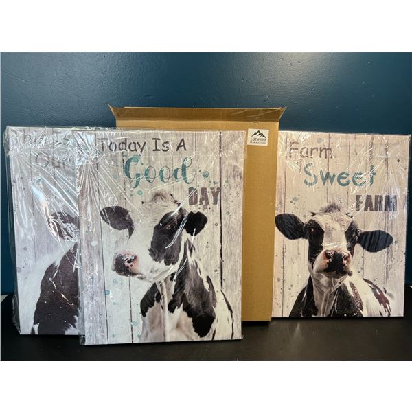 Lot of 1 Cow Art Canvas Prints