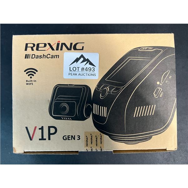 Lot of 1 Rexing V1P Gen 3 Dash Cam