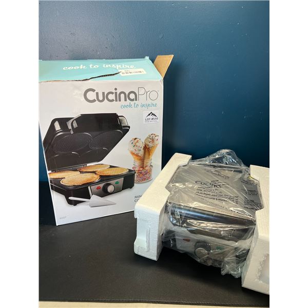 Lot of 1 CucinaPro Mini Waffle Cone Maker
