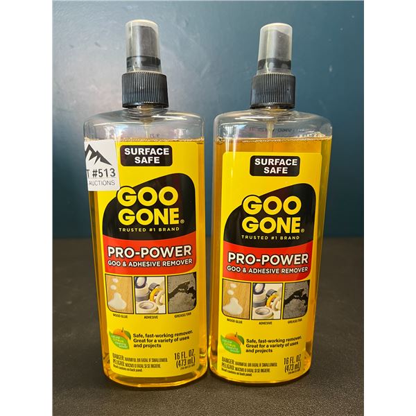 Lot of 2 Bottles of Goo-Gone Pro-Power Goo & Adhesive Remover - 473ml bottles