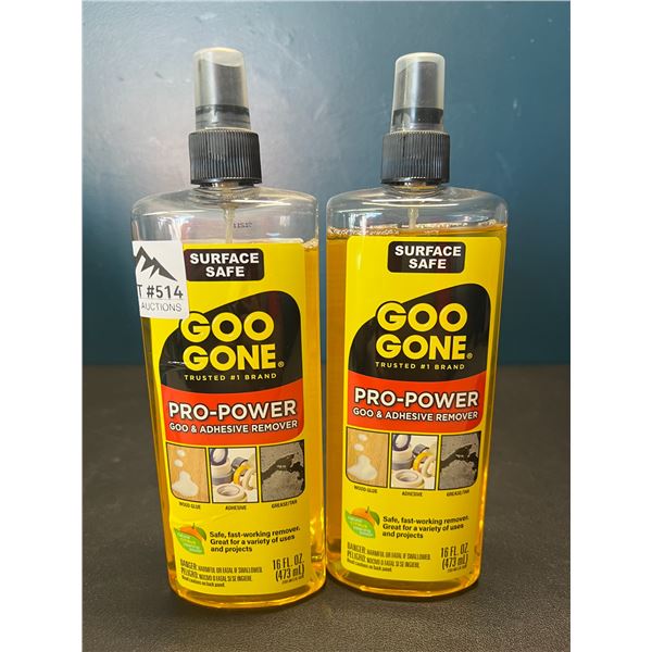 Lot of 2 Bottles of Goo-Gone Pro-Power Goo & Adhesive Remover - 473ml bottles