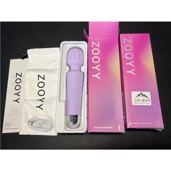 Lot of 2 Zooyy Rechargeable Personal Massagers/Adult Sex Toys for Women - Quiet & Waterpoof