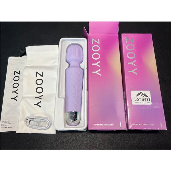 Lot of 2 Zooyy Rechargeable Personal Massagers/Adult Sex Toys for Women - Quiet & Waterpoof