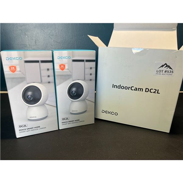 Lot of 2 Dekco DC2L Smart Home Wifi Indoor Security Cameras