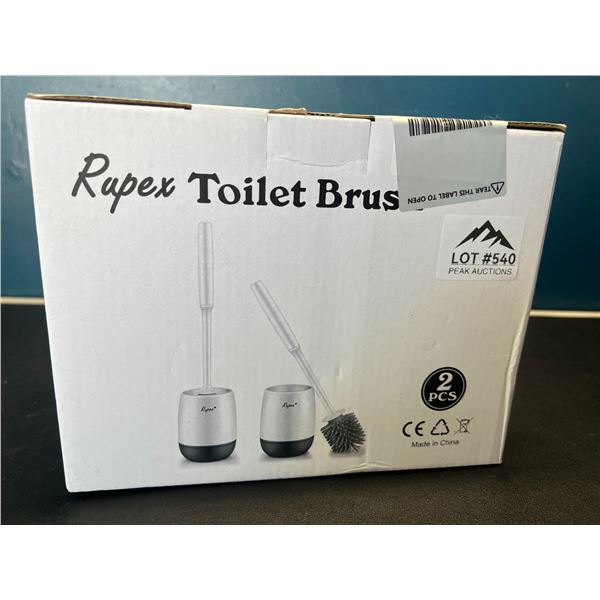 Lot of Rupex Silicone Toilet Cleaning Brushes w/ Holders - 2Pack