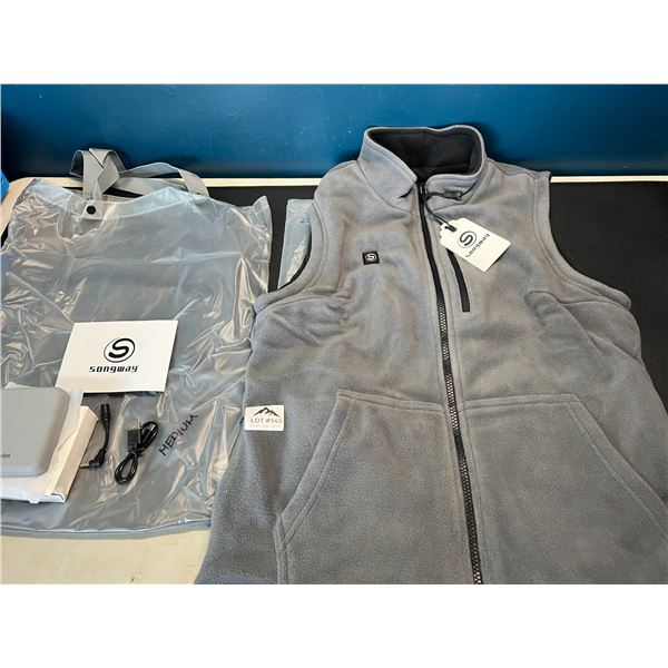 Lot of 1 Songway Heated Fleece Vest w/ Rechargeable Power Bank - Size Medium
